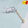 kat met parel vissersdoos Emaille Pin Leuke Anime Badges Broche voor Kleding Rugzak Hoed Mode-sieraden Accessoires DIY Gift