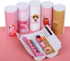 Multifunction Double Layer Cylinder Pencil Case Pen Box With Mirror Calculator Whiteboard Pen Wiper Cosmetic case6083705