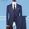 Men's Suits Blazers New 2022 (Blazer + Vest + Trousers) Men's Fashion Business Slim Casual Groomsmen Dresses Various Optional Formal 3-Piece Sets T240110