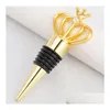 Party Favor Diamond Crown Wine Bottle Stopper Sier Stoppers Home Kitchen Bar Tool Metal Seal Wedding Guest Gifts Sn214 Drop Delivery Dhj7Z