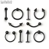 95pcs Mix Body Piercing Jewelry Lot Stainless Steel Nose Ear Belly Lip Tongue Ring Captive Bead Eyebrow Bar 240109