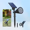 Solar Garden Lights 7LED Wodoodporne Lampa Ograniczne Lampy Oświetlenie Ogrodnictwo Ogólne Lampka Lawk Lawk 2PCS9695977