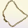 2021 Brass Lock Halsband Kvinnlig liten överdriven Hip Hop Punk Style halsband Temperament Kvinnlig kedja Small Lock Armband5316789