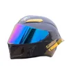 Casques de moto Big Spoiler Casque Riding Motocross Racing Original Nitrinos Noir Fibre de carbone Full Face