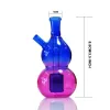 Set narghilè Fumatori Shisha Olio in vetro Rig Bong Raccoglitori di cenere per bong Percolatore Bruciatore gorgogliatore con ciotola per tabacco Tubo in silicone Forma di zucca ZZ