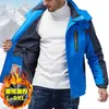 Giacche da sci Giacca da tempesta da uomo di grandi dimensioni allentata più cashmere caldo imbottito in cotone cappotto da alpinismo per esterni da sci