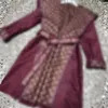 Women's Fur Faux Designer Autumn/Winter New Wine Red Woolen Coat Uqeb G5HB