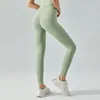 AL-0036 Pantaloni da yoga da donna Push Up Leggings da fitness Pantaloni sportivi T-Line elastici a vita alta morbidi con logo