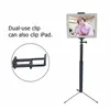 Tripés 2m Extended Handle Stretch Selfie Stick + Grande Suporte de Tripé + Clipe de Fixação de Telefone para GoPro 10 9 8 7 DJI Action2 Insta360 One RS R X2