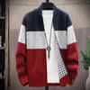 Men's Sweaters Mens Zip Up Knitted Cardigan Thick Sweater Stand Collar Down Coats For Winter The Drop Trench Coat Men