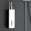 Dispenser di sapone liquido Pompa a prova di perdite Dispenser per lozioni e shampoo da banco in acciaio inossidabile argento