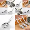 Spoons 500 Japanese-Style Minimalist Stainless Steel Teaspoon Tea Shovel Essential Spoon Drop Delivery Home Garden Kitchen Dining Ba Dhs3M