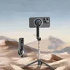 Selfie Monopods Trípode magnético para palo selfie con control remoto Bluetooth para 14 13 12 Pro Max 360 Ajuste giratorio Soporte para teléfono móvil YQ240110