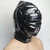 Bondage Full Hood Maskbdsm Sex Toys dla par niewolników skórzana uprzęże wyściełane gimngolowe dildoringball gag opaski 240109