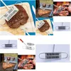 Et Kümes hayvanları aletleri 50 setler BBQ Marka Demir Değiştirilebilir Mektuplar Kişilik Biftek Barbekü Aracı 55 Drop Teslimat Ev Bahçesi K DHIQJ