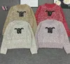Designers Womens Sweaters Letters Pullover Hoodie Long Sleeve Heavy Nailed Beaded Glitter Thick Soft Waxy Sweater Fall/winter Womens Crew-neck Top