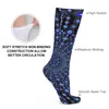 Kadınlar çoraplar kötü göz beyaz ve mavi modern çoraplar yumuşak nefes alabilen kaykay sonbahar desen anti ter