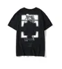 Off Designer Oil Painting Bawełniane krótkie rękawy T Shirt Mens T-shirt Casual Tee Tops Back Print of Black White Summer Hip Hop Ow Loose 7jl