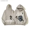 Herrtröjor tröjor hiphop y2k rymd galenskap stjärnor skum fleece tröjor unisex pullover baggy casual thooded hoodies överdimensionerade lösa hoody t240110