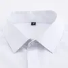 Men's Classic French Cuffs Solid Dress Shirt Covered Placket Formal Business Standardfit Long Sleeve Office Work White Shirts 240109