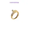 Anello di moda Carter Ladies Rose Gold Silver Lady Rings Gioielli firmati in vendita rame placcato coreano semplice apertura a tre anelli per unghie femminile con scatola originale