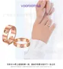 Carter luxury Classic screwdriver love Rings Fashion unisex cuff LOVE Ring Female Full Star Couple Wide and Narrow Screw Rose Gold With Original Box