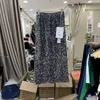 Korean Fashion Sequin Design Long Skirts for Women All Season Ladies Casual Streetwear All Match Sexy Midi Skirt 240110