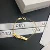 Designers Jewels Celi New CE Home Color Square Letter Armband Match Home Dice Building Blocks Fashionabla Foreign Style Armband Ins Gold Armband 147