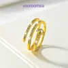 Carter luxe classique tournevis amour anneaux mode unisexe manchette nouveau marée plaqué 14 carats véritable or femmes bague Instagram style minimaliste multi avec boîte d'origine