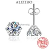 Stud 0.5-2ct D couleur Moissanite boucles d'oreilles pour femmes bijoux fins avec GRA 925 en argent Sterling plaqué 18k or blanc boucle d'oreille YQ240110