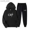 Survêtements pour hommes CR7 Sweat à capuche imprimé Survêtements Sweats à capuche et pantalons en molleton Ensemble Pull à capuche Sweat-shirt Sport Marque Vêtements Survêtement Pantalon de survêtement Q230110