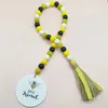 Beads New Bee Festival Wooden Beads Yellow Bee Tassel Beaded DIY Custom Crafts Bracelet Jewelry Accessories Tiered Tray Decoration