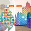 Montessori brinquedos educativos blocos de construção magnéticos crianças diy conjuntos construção estrela diamante telhas para crianças presente 240110