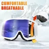 Kapvoe Ski Goggles Szklanki śnieżne Mężczyźni Uv400 Anti-Fog Coatings Snowmobile Snowboard Skiing Kobiety Okulary przeciwsłoneczne Outdoor Winter Sport 240109