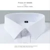 Camisa blanca para hombres Mangas largas Casual de negocios Color sólido Camisas Camisas de vestir masculinas Ropa interior ajustada para hombres 5XL 6XL 7XL 8XL 240110