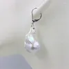 Dangle Brincos ZFSILVER Exagerado Waterdrop Barroco Pérola de Água Doce Brinco Eardrop Orelha Gancho Francês Para Mulheres Acessórios de Jóias