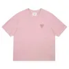 Designers Paris Shirit 2023SS Spring Classic Heart Solid Color Big Love Round Neck Kort ärm T-shirt för män och kvinnor UY11PGCT