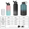 water bottle Sports Bottle - 32 oz (Approx. 1000 ml) 2 Lids (Straw Lid) Leak Proof Vacuum Insulated Stainless Steel Double Wall Thermos YQ240110