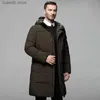 Men's Down Parkas Men Long Duck Down Coats New Winter Hooded Casual Down Jackets High Quality Male Outdoor Windproof Warm Jackets Mens Clothing T240110