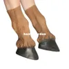 New Arrival Creepy Latex Horse Head Mask Plus Horse Feet Halloween Costume Theater Prop Brown253q