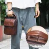 MVA Retro Men's Bag äkta lädermanväskor för messenger crossbody axel make män rem handväska 6037 240110