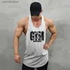 Tanktops voor heren Merk gymkleding Heren Bodybuilding Fitness Stringer tanktop Spiervest Sportkleding Y-rug Sneldrogend Workout Singlets Gymshirt T240110