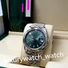 41mm Watches Men's Mint Green Blue Turquoise Watch Men BP Automatisk 2813 Wimbledon Jubilee Armband Sapphire BPF Rhodium Silver 126334 Originalförpackning