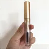 Packing Bottles Wholesale 4Ml 2.5Ml Lipgloss Plastic Bottle Containers Empty Gold Tube Eyeliner Eyelash Container Mini Lip Gloss Spl Dhjes