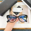 Lunettes de soleil de créateur pour femmes, lunettes de lecture, lunettes anti-lumière bleue avec motif en forme de cœur et lettres des deux côtés, monture en acétate 1:1, modèle CH3436, lunettes œil de chat