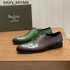 Berluti Business chaussures en cuir Oxford veau fait main haut qualité en relief patchwork couleur Scritto à motifs formalwq