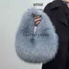 Totes Fashion Soft Plush Half Moon Bags for Women Designer Fluffy Faux Fur Lady Handbags Luxury Small Tote Female Winter Purses 2023blieberryeyes