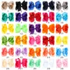CN 30pcs/Lot 4 Katı Saç Yayları Klipsli Çocuklar Kızlar Butik Şerit Saç Klipler Klasik Saç Bows Saç Aksesuarları 240109