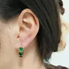 Boucles d'oreilles créoles en acier inoxydable 316L, zircone cubique U pour femmes, Texture de cercle exquise, bijoux de perçage