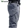Pantaloni tattici da uomo Pantaloni tattici urbani militari con elasticità tascabile multipla Pantaloni cargo cargo grassi slim 5XL 240109